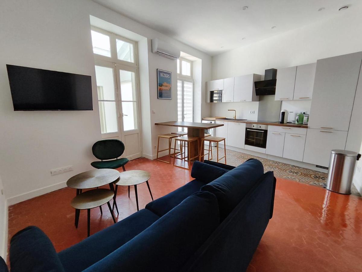 Bright And Modern 3-Bedroom Apartment, 90M2 With Air Condition, In Béziers Exterior foto