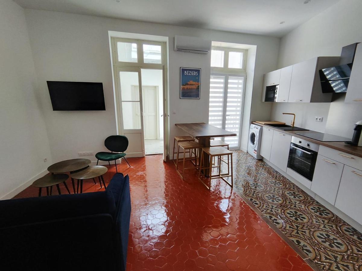 Bright And Modern 3-Bedroom Apartment, 90M2 With Air Condition, In Béziers Exterior foto